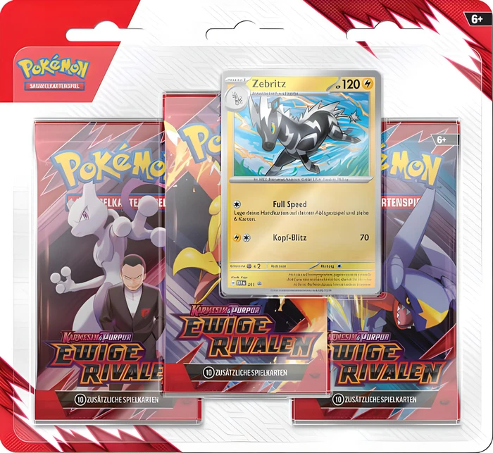 Pokémon - Karmesin & Purpur Ewige Rivalen Zebritz Booster 3-Pack