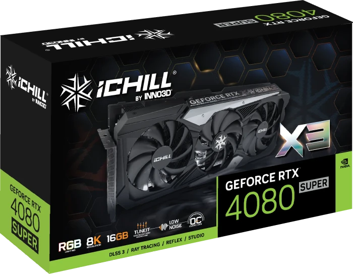 INNO3D GeForce RTX 4080 SUPER iCHILL X3, 16GB GDDR6X, HDMI, 3x DP