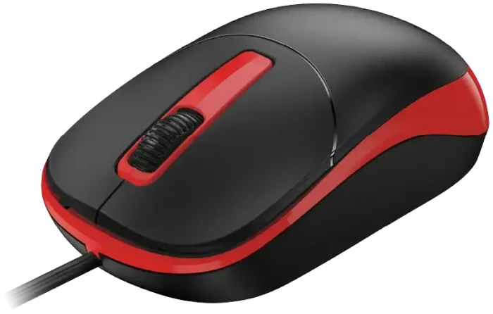 Genius DX-123 Wired Optical Mouse schwarz/rot, USB