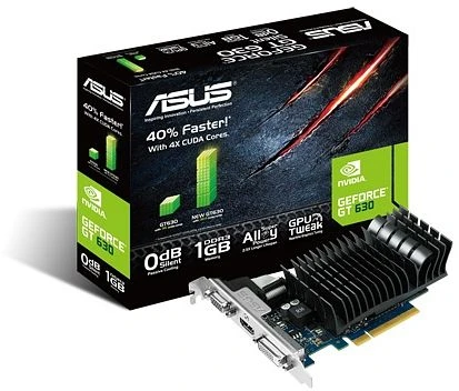 ASUS GeForce GT 630 Silent, GT630-SL-1GD3-L, 1GB DDR3, VGA, DVI, HDMI