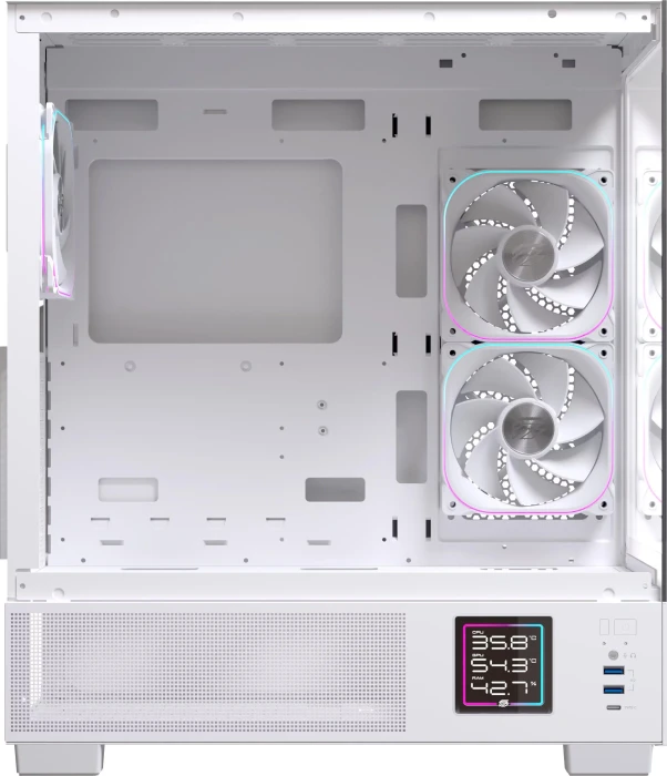 Einarex Prisma S501D RGB White, weiß, Glasfenster