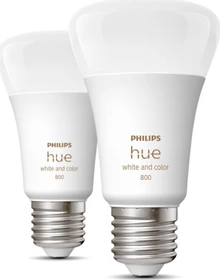 Philips Hue White and Color Ambiance 800 LED-Bulb E27 6.5W, 2 Stück