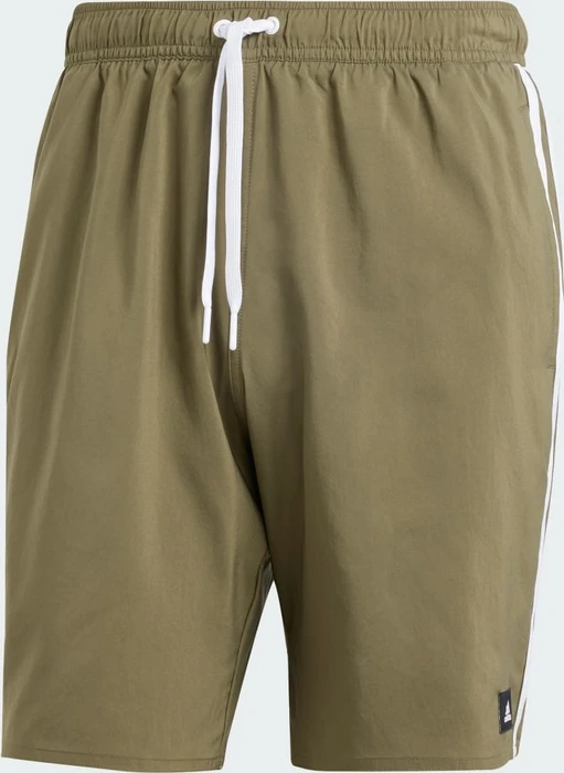 adidas 3-Streifen CLX Badeshorts olive strata/white (Herren)