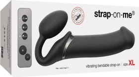 Strap-On-Me Vibrating Bendable Dildo XL schwarz