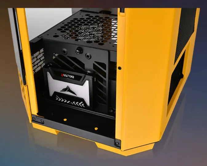 Thermaltake The Tower 300 Bumblebee, gelb, Glasfenster