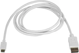 StarTech USB-C 3.1 [Stecker] auf DisplayPort 1.2 [Stecker] 4K 60Hz Adapterkabel weiß, 1.8m (CDP2DPMM6W)