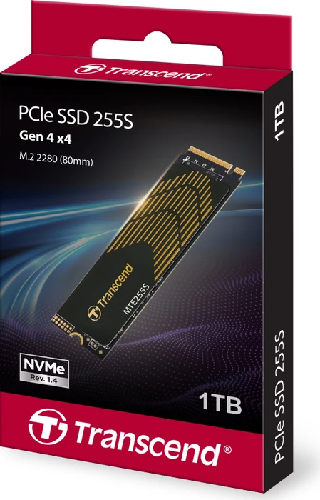 Transcend MTE255S SSD 1TB, M.2 2280 / M-Key / PCIe 4.0 x4, Kühlkörper