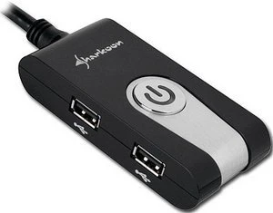 Sharkoon PC Jump Start, schwarz, 2-port, USB 2.0