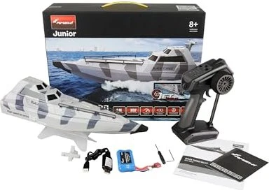 Amewi Black Turbo Militärboot mit Jetantrieb 420mm RTR camouflage-grau