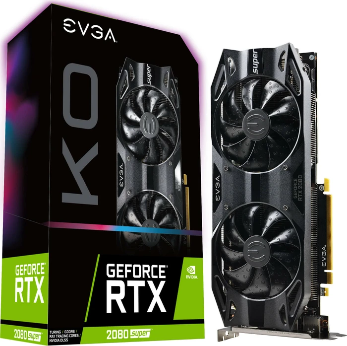 EVGA GeForce RTX 2080 SUPER KO Gaming, 8GB GDDR6, HDMI, 3x DP