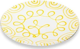 Gmundner Keramik Gelbgeflammt Speiseteller Cup 28cm