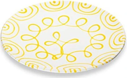 Gmundner Keramik Gelbgeflammt Speiseteller Cup 28cm