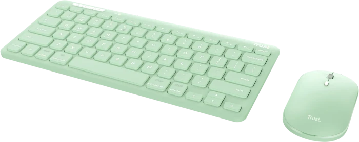 Trust Lyra Multi-Device Wireless Keyboard & Mouse Set, grün, USB/Bluetooth, DE