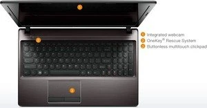 Lenovo G580, rot, Pentium B950, 4GB RAM, 320GB HDD, UK