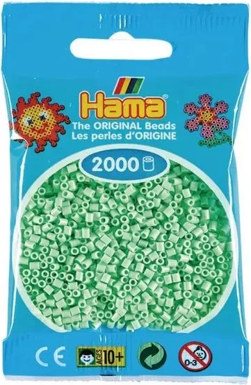 Hama Mini Beutel mit Perlen 2000 Stück pastell-mint