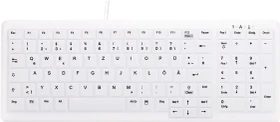 Contour Design Active Key desinfizierbare Hygiene-Tastatur mit Nummernfeld, vollversiegelt, weiß, USB, DE (AK-C7000FA-UVS-W/GE)