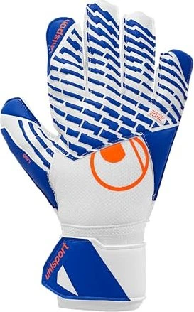 uhlsport FM Soft Advanced Torwarthandschuhe white/royal/fluo orange