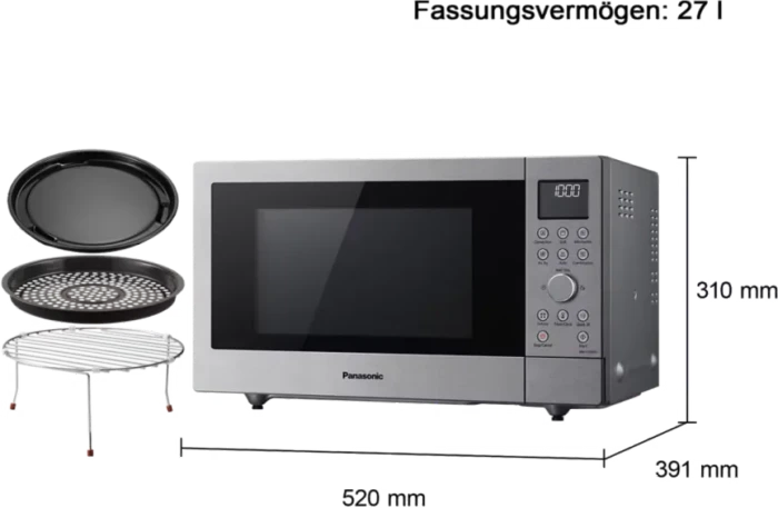 Panasonic NN-CD58RSEPG Mikrowelle mit Grill/Heißluft
