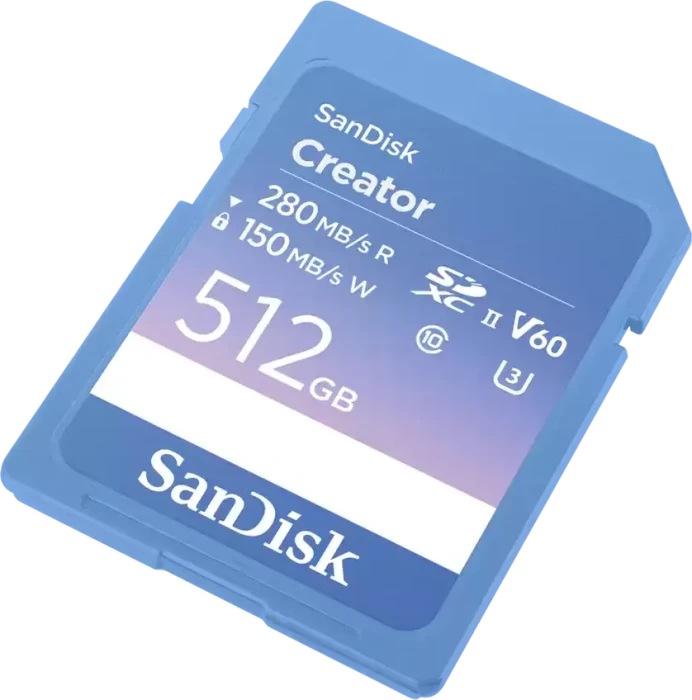SanDisk Creator R280/W150 512GB, UHS-II U3, Class 10