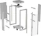 Lanberg 19" Rackschrank 42HE, LCD, freistehend, Flat Pack, V2, Glastür, IP20, RAL 7035, 600mm tief Vorschaubild
