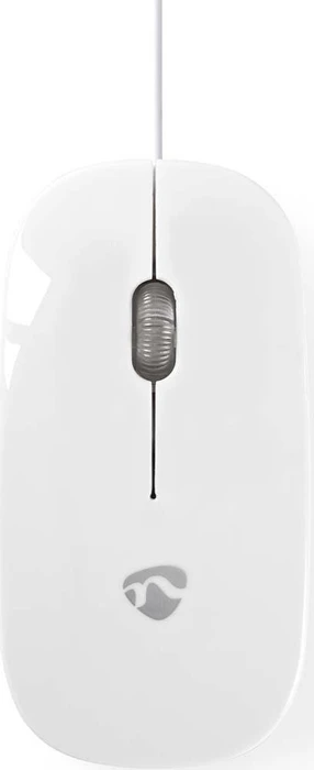 Nedis Wired Optical Mouse, weiß, USB