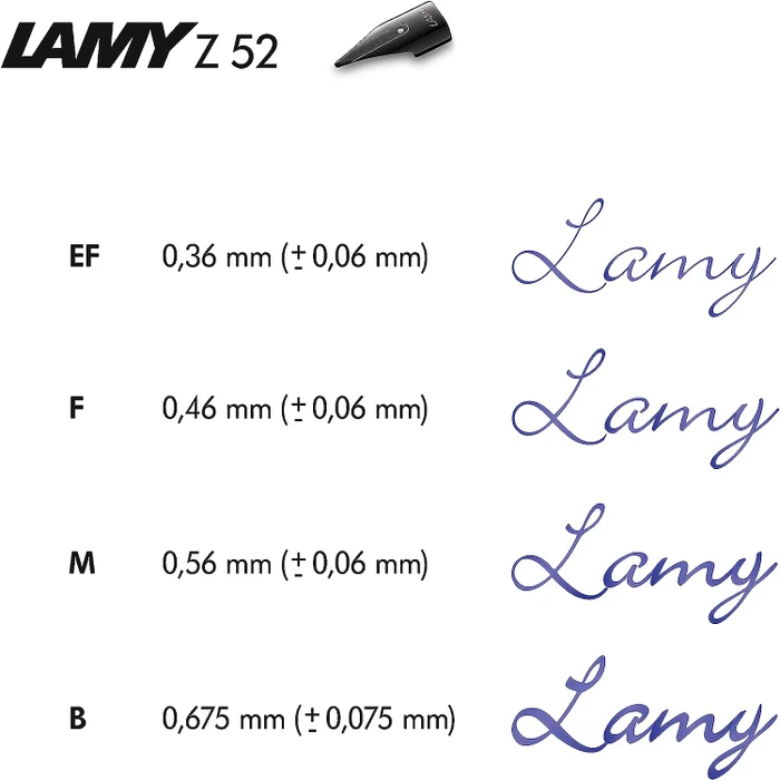 Lamy studio dark brown, rechte Hand, fein