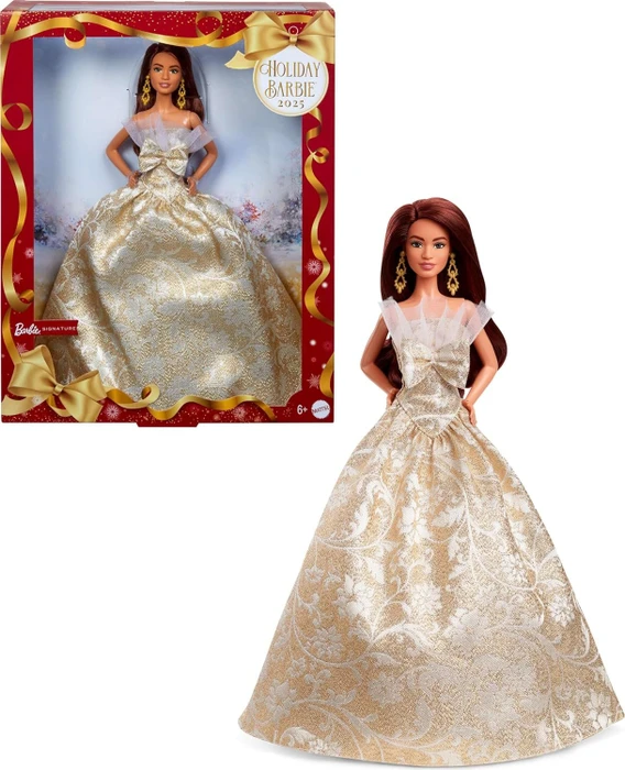 Mattel Barbie - Collector - Holiday Barbie 2025 dunkelbraune Haare