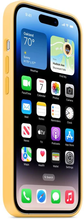 Apple Silikon Case mit MagSafe für iPhone 14 Pro Sonnenlicht