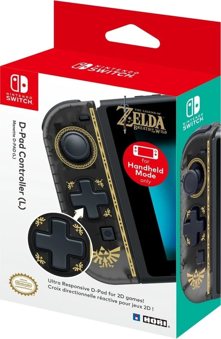 Hori D-Pad Joy-Con Controller links The Legend of Zelda: Breath of the Wild schwarz/gold (Switch)