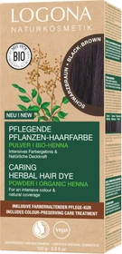 Logona Pflanzenhaarfarbe-Pulver schwarzbraun, 100g