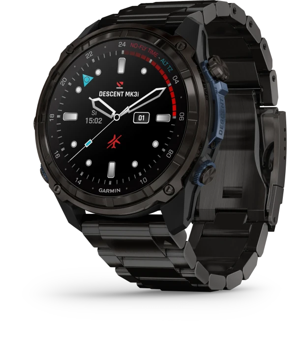 Garmin Descent Mk3i 51mm mit Titanarmband carbon grey & T2 Transceiver Bundle