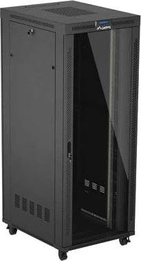 Lanberg 19" Rackschrank 42HE, LCD, freistehend, Flat Pack, V2, Glastür, IP20, RAL 9004, 1000mm tief