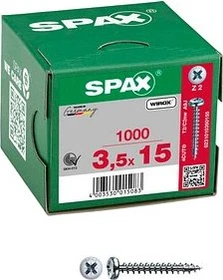Spax WIROX A9J 4CUT PZ2 Universalschraube, 3.5x15mm, 1000 Stück