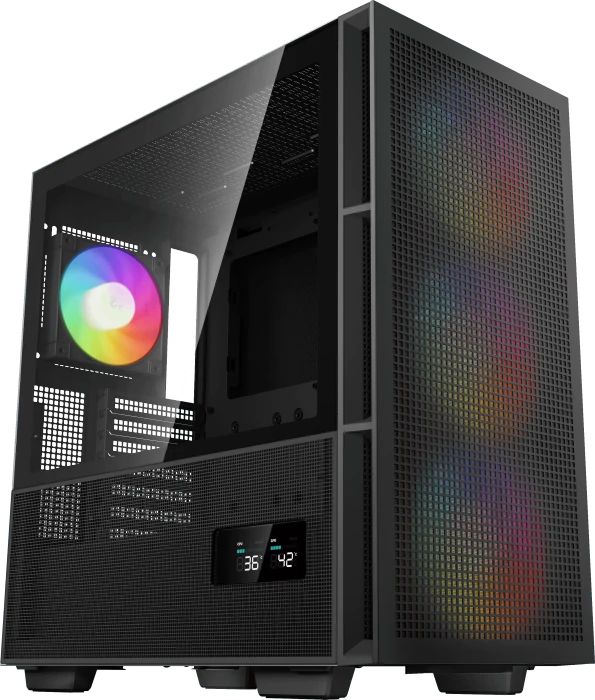 DeepCool CH560 Digital, schwarz, Glasfenster