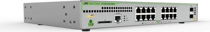 Allied Telesis CentreCOM GS970M Desktop Gigabit Managed Switch, 16x RJ-45, 2x SFP, 247W PoE+