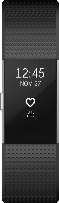 Fitbit Charge 2 XL Aktivitäts-Tracker schwarz/silber