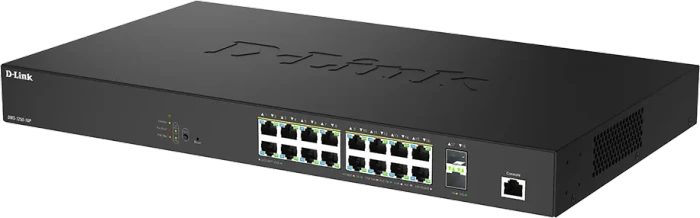 D-Link DMS-1250 Rackmount 2.5G Smart Switch, 16x RJ-45, 2x SFP+, 370W PoE++