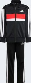 adidas Seasonal Essentials Tiberio 3-Streifen Tricot Trainingsanzug black/white/pure ruby (Junior)