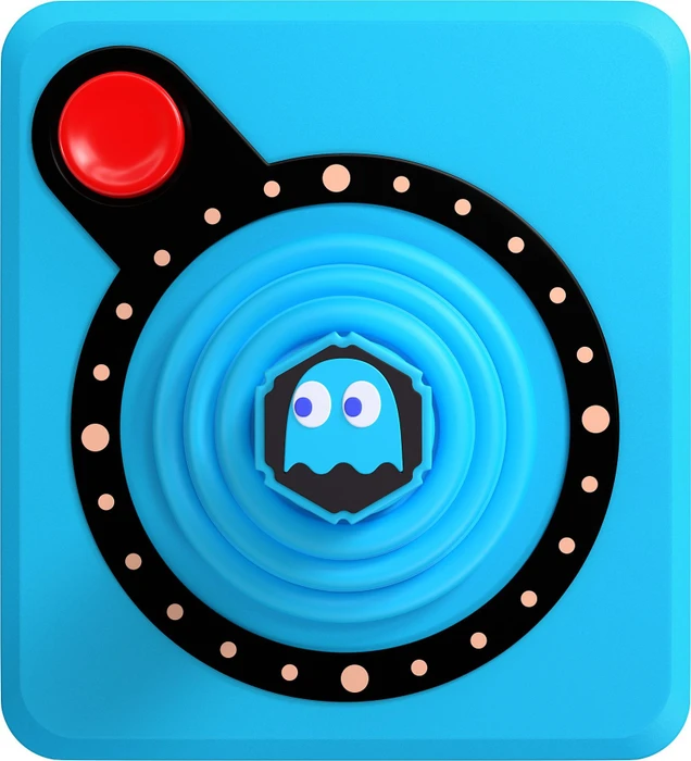 Atari CX40+ Wireless Joystick Ghost Edition Inky blau