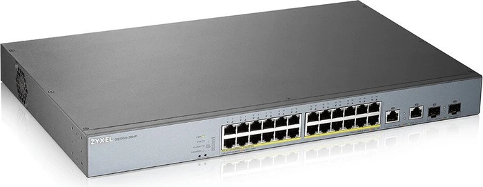 Zyxel GS1350 Rackmount Gigabit Smart Switch, 24x RJ-45, 2x RJ-45/SFP, 375W PoE+