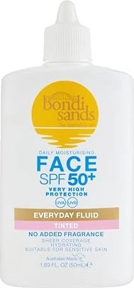 Bondi Sands Daily Moisturizing Face tinted fragrance free LSF50+, 50ml