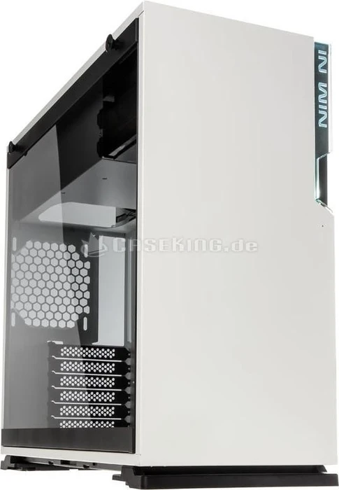 In Win 101C, weiß, Glasfenster