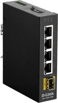 D-Link DIS-100G Industrial Railmount Gigabit Switch, 4x RJ-45, 1x SFP
