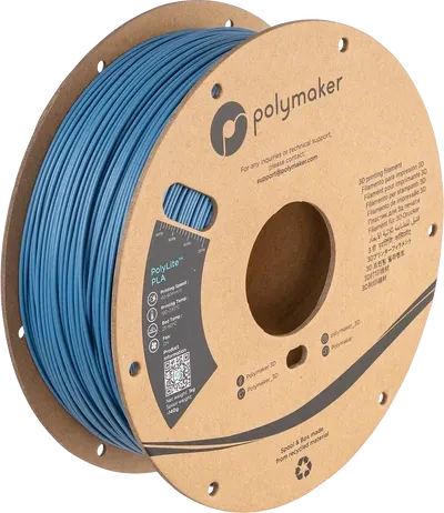 Polymaker PolyLite PLA, Stone Blue, Spule, 1.75mm, 1.00kg