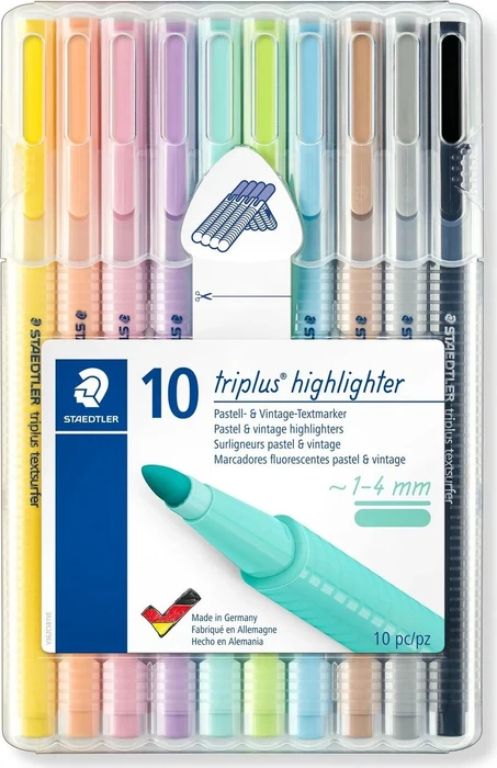 Staedtler triplus Textsurfer 362C sortiert, 10er-Set, Kunststoffetui