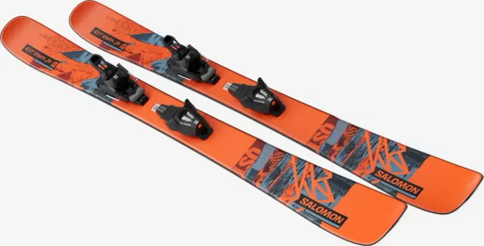 Salomon QST Spark S + C5 flame/copen blue (inkl. Bindung) (Junior) (Modell 2025/2026)