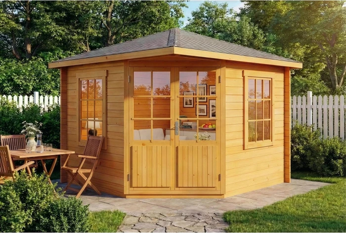 Alpholz Gartenhaus Monica-28 300x300cm imprägniert natur