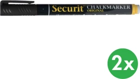 Securit Kreidemarke schwarz, 2er-Pack