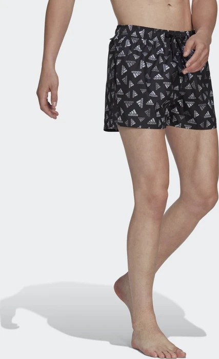 adidas Logo Print CLX Very Short Length Badeshorts schwarz/weiß (Herren)