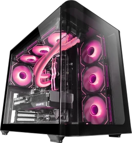Mars Gaming MC-Fusion Black, Glasfenster